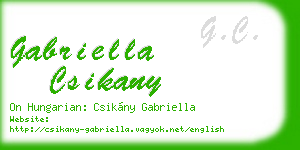 gabriella csikany business card